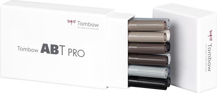 Actual product image Tombow Pens Grey Colors, Box, Set of 12 (Multicoloured, 12 x)
