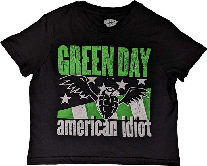Green Day American Idiot Wings Crop Top (M)