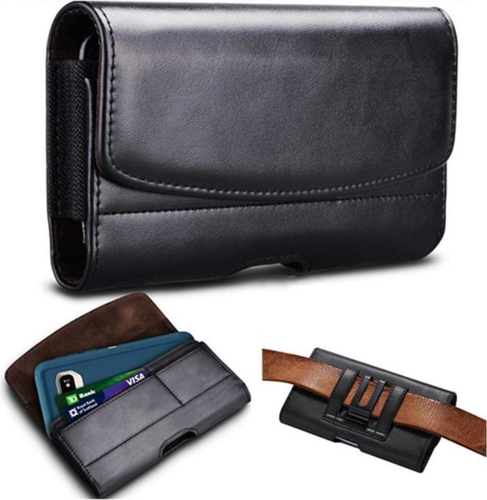 Produktbild Werkstein Universal XXXL Leder Tasche mit Gürtelclip - Schwarz