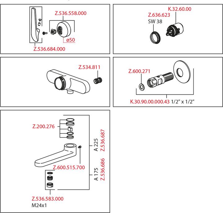 Produktbild KWC DOMO Hebelmischer, Schwenkauslauf 90°