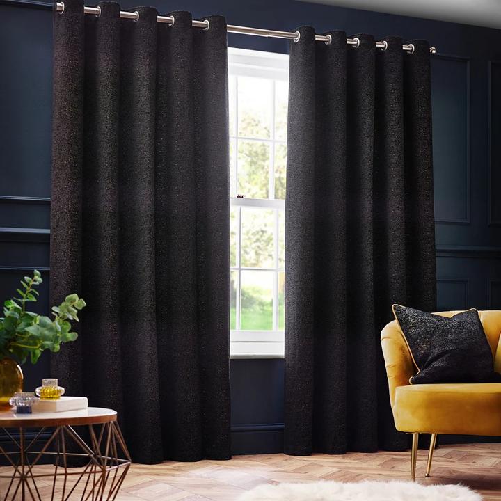 Actual product image New Galaxy Chenille Eyelet Curtains (229 x 183 cm)