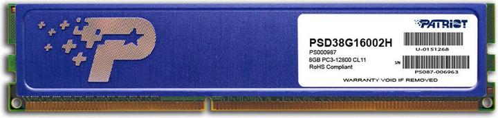Produktbild Patriot Signature Line, DDR3, 8GB, 1600MHz (1 x 8GB, 1600 MHz, DDR3-RAM, DIMM)