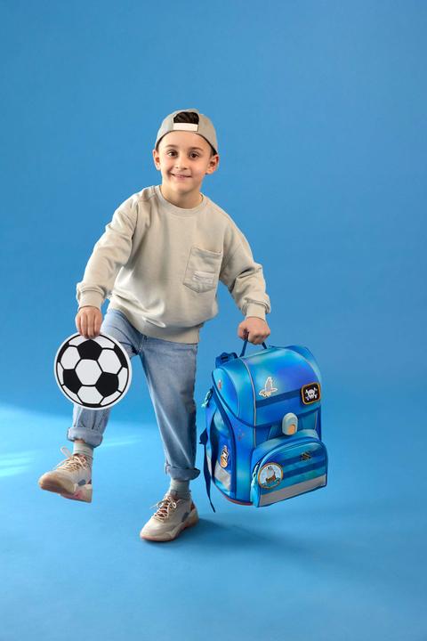 Immagine prodotto Lässig Schulrucksack-Set Boxy, Grün / Blau (21 l)