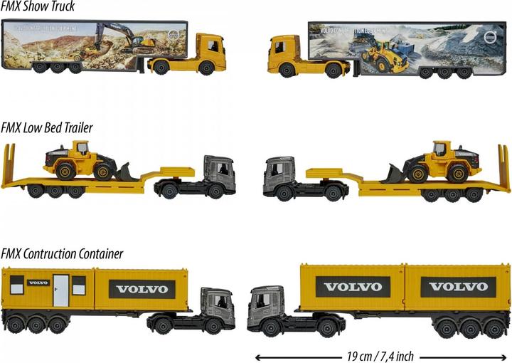 Actual product image Majorette Volvo Transporter Assortment, 3-sort.