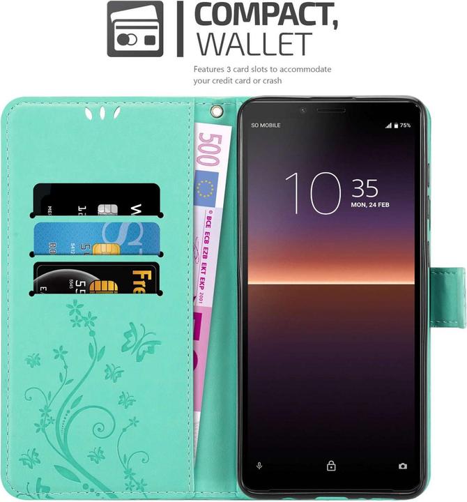 Produktbild Cadorabo Hülle für Sony Xperia 10 II mit Blumen Muster (Sony Xperia 10 II)