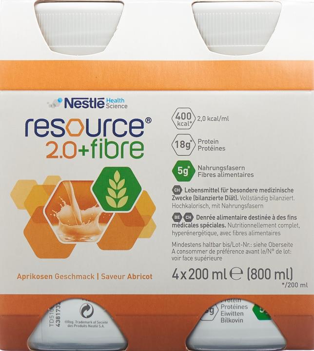 Actual product image Resource 2.0 Dietary fibre (Apricot tree, 4 x)