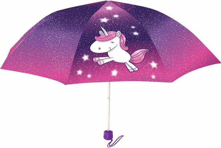 Produktbild Magni Einhorn Regenschirm für Kinder, windfest, Taschenschirm mit manueller Öffnung und stabilem Fiberglas