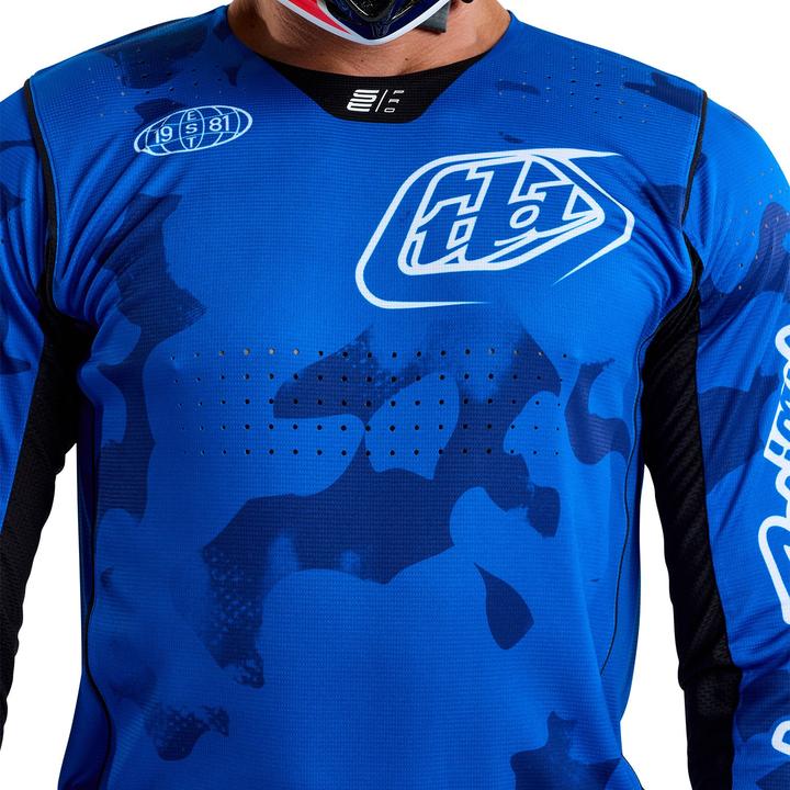 Actual product image Troy Lee Designs SE Pro Jersey, Blotted, bright blue, L (L)