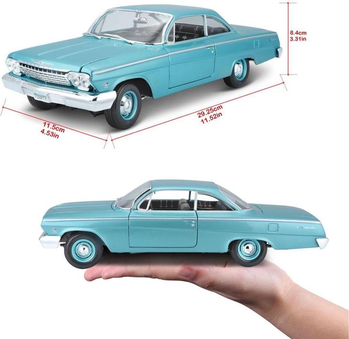 Immagine prodotto Maisto Chevrolet Bel Air 1962 blu 1/18
