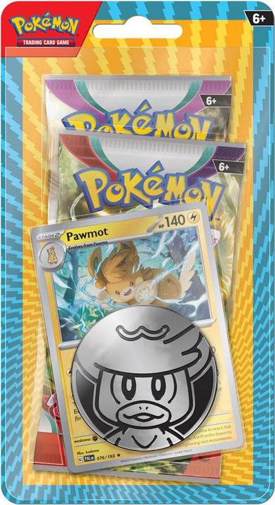 Actual product image Pokémon Blister Booster Doppelpack (Jan2024) Checklane Footprint *Englische Version* (English, Blister pack)