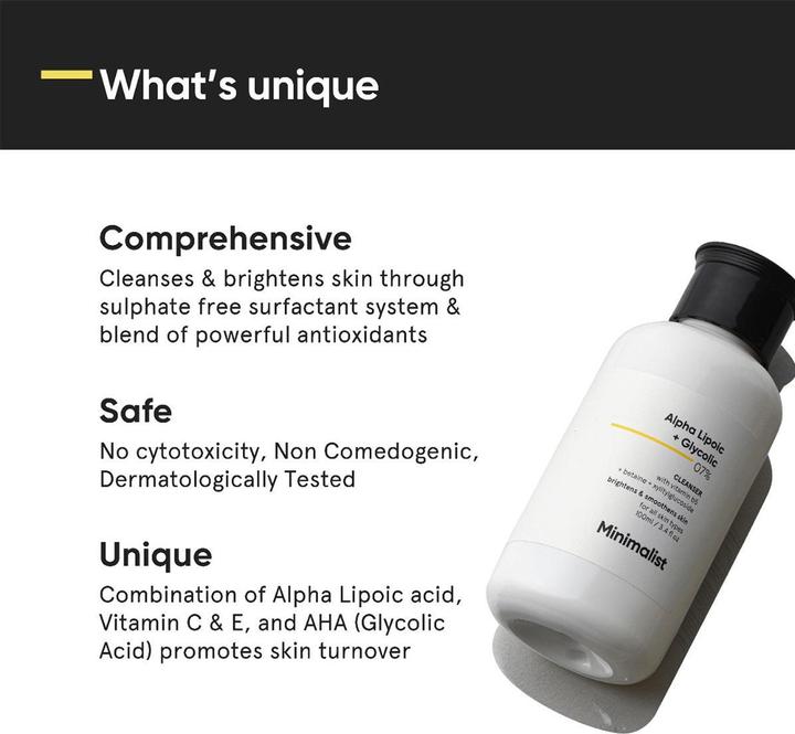 Produktbild Minimalist Alpha Lipoic + Glycolic 07% Cleanser (Gel, 100 ml)