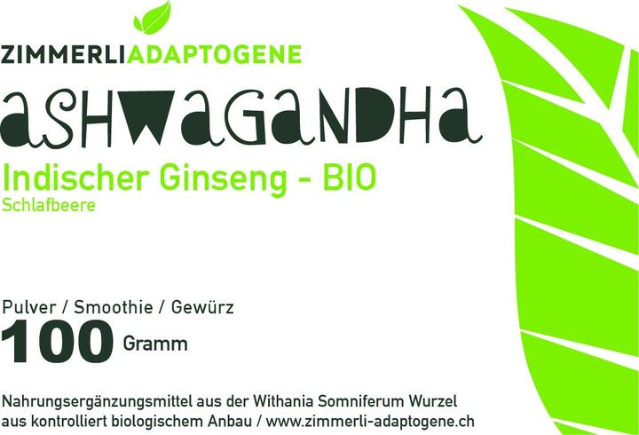 Actual product image Zimmerli Adaptogene Ashwagandha Powder (BIO) (1 Piece, Powder, 100 g)
