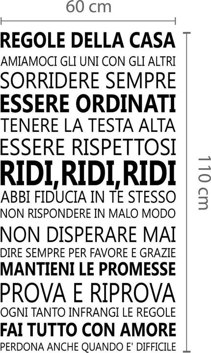 Image du produit Walplus Italian Family Quotes (120 x 60)