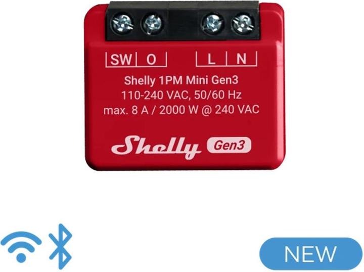 Image du produit Shelly 1PM Mini Gen3 (Actionneur de commutation)