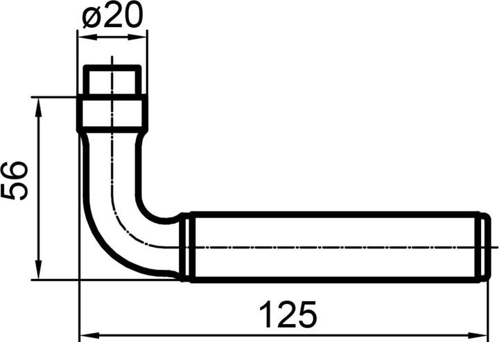 Image du produit Glutz Poignée de porte 5067 nickelée mat (Poignée de porte)