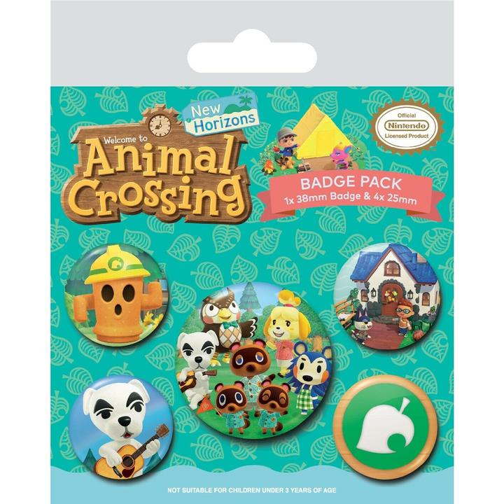 Produktbild Animal Crossing AnsteckerSet 5erPack Metall