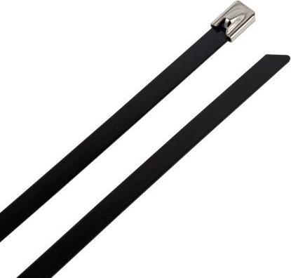 Image du produit Rs Pro Serre-câble 350mm x 8 mm Noir en Acier Inox (Serre-câbles métalliques, 350 mm, 100 pcs)