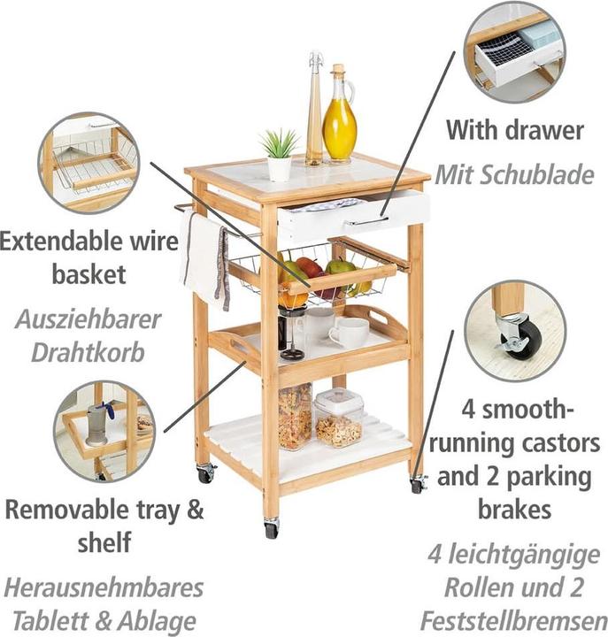 Actual product image Wenko Kitchen Trolley Finja