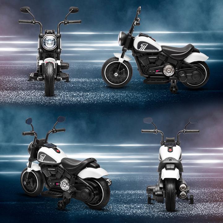 Immagine prodotto Homcom Elektromotorrad Kunststoff, Metall Weiss+Schwarz (6 V)