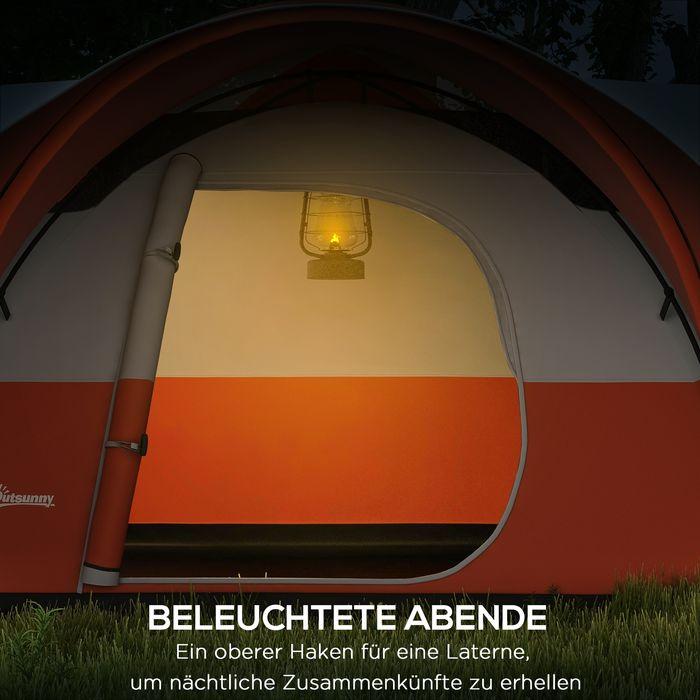 Actual product image Swisshandel24 Tunnel tent, camping tent, water-repellent family tent for 6 people, festival tent with window (Tunnel tent, 6 persons)