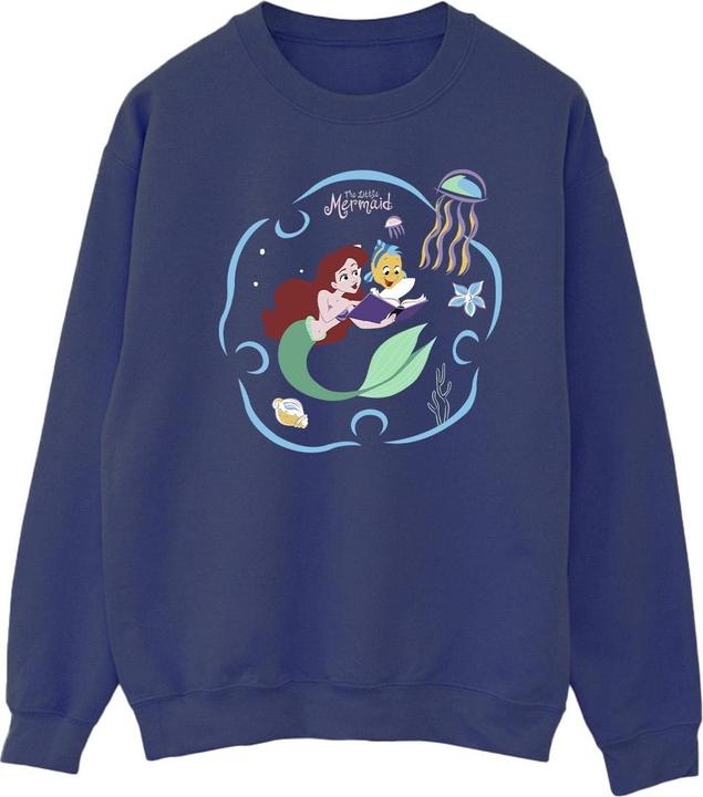 Disney The Little Mermaid Reading A Book Sweatshirt (XXL)