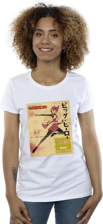 Immagine prodotto Disney Big Hero 6 Baymax Honey Lemon Newspaper Maglietta Donna (XXL)