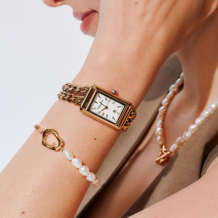 Produktbild Thomas Sabo Damenuhr rechteckig goldfarben (Analoguhr)