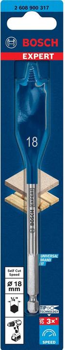 Productafbeelding Bosch Professional Zubehör Expert SelfCut Speed vlakke freesboor, 18 x 152 mm (18 millimeter)