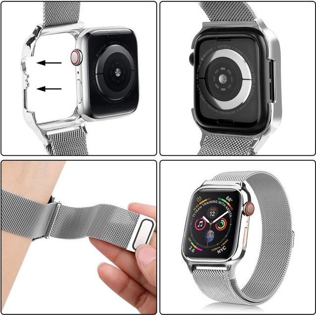 Produktbild MU Classic RJT Series Edelstahl Armband mit Magnetverschluss (40 mm, Edelstahl, Apple Watch Series 5, Apple Watch Series 6, Apple Watch SE, Apple Watch Series 4)