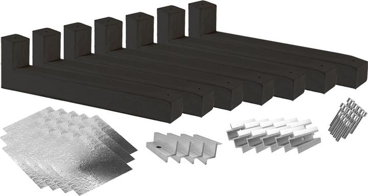 Image du produit Wattstone Support PV pour toit plat pour 6 modules solaires 10° Socle en béton avec tapis de protection en alu (Matériel de montage du système solaire)