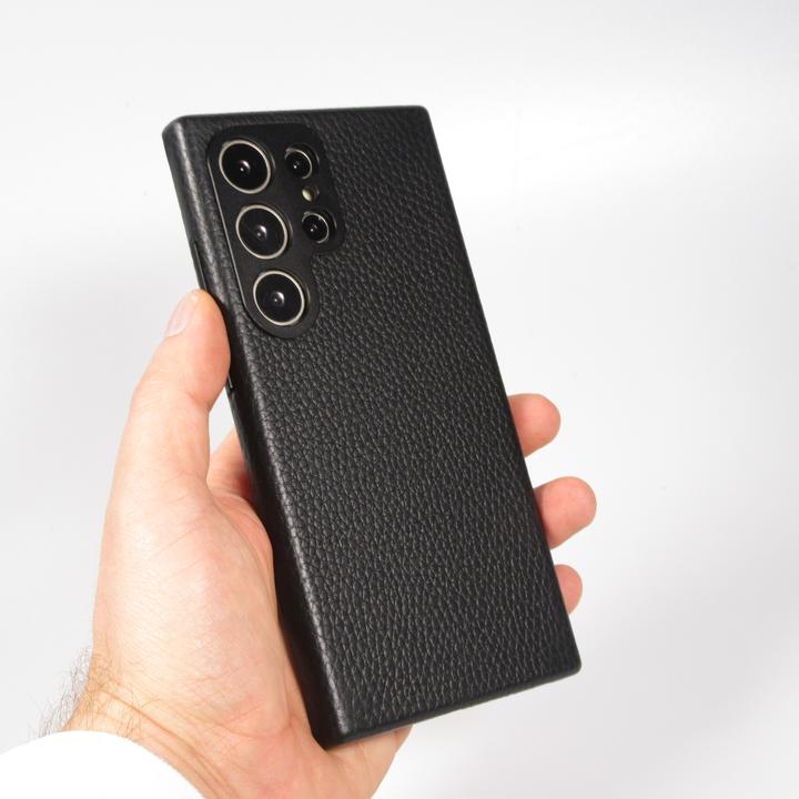 Immagine prodotto PhoneLook Copertina in pelle di vitello di lusso completamente granulata con pulsanti in metallo e MagSafe (Samsung Galaxy S24 Ultra)