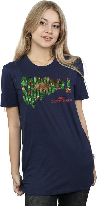 Actual product image National Lampoon´s Vacation Womens/Ladies Squirrel Tree Cotton Boyfriend T-Shirt (M)