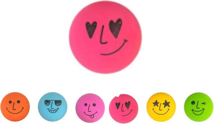 Actual product image Trendhaus CHILL AND SMILE rubber bouncing ball, Ø 6cm, 6 assorted colours