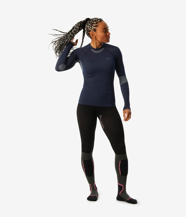 Image du produit Wedze Sous-vêtements de ski fonctionnels dames doux sans coutures - BL500 bleu foncé/bleu (XS)
