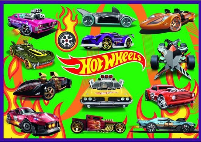 Actual product image Trefl Puzzle 4 x 250 - Mattel Hot Wheels (250 pieces)