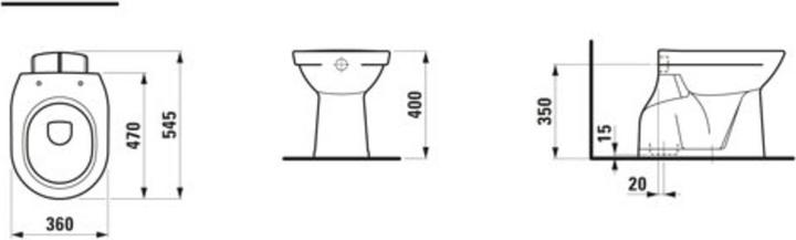 Image du produit Laufen WC au sol PRO, chasse d'eau basse position, 6 l beige bahama