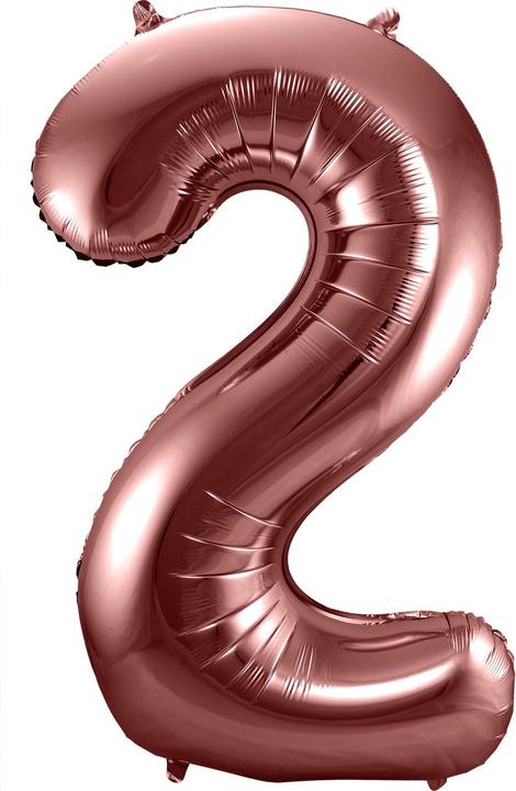 Folat Ballon en plastique numéro 2 Bronze - 86 cm