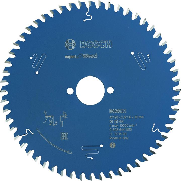 Bosch Professional Zubehör Circular saw blade Expert for Wood, 190 x 30 x 2.6 mm, 56