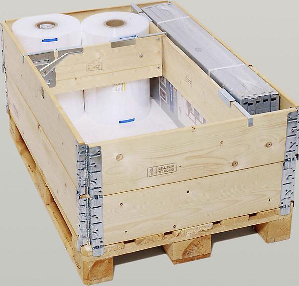 Produktbild Valdemar Krog Palettenteiler, flexibel, verzinkte Beschläge, VE 5 Stk, Länge 1155 mm