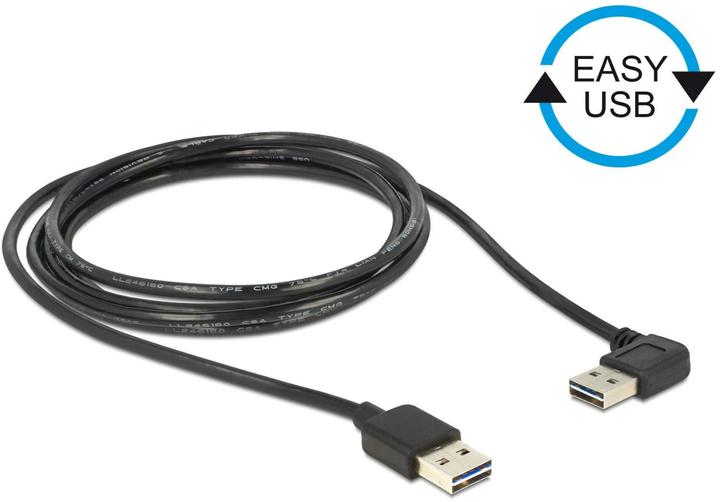 Image du produit Delock Câble USB2.0 Easy, A-St.-A.St., coudé (1 m, USB 2.0)
