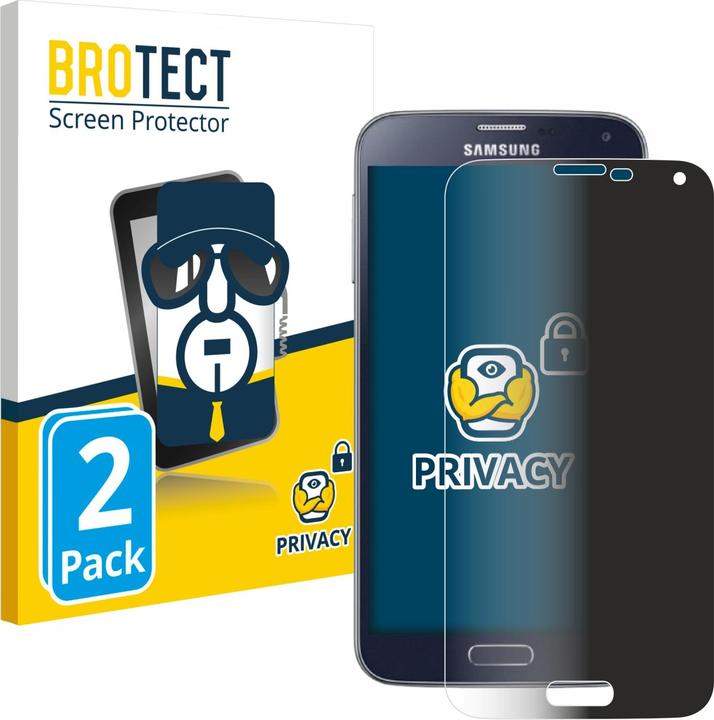 BROTECT Sichtschutzfolie Anti-Spy Privacy Folie Blaulicht-Schutz (2 Stück, Samsung Galaxy S5 Neo)