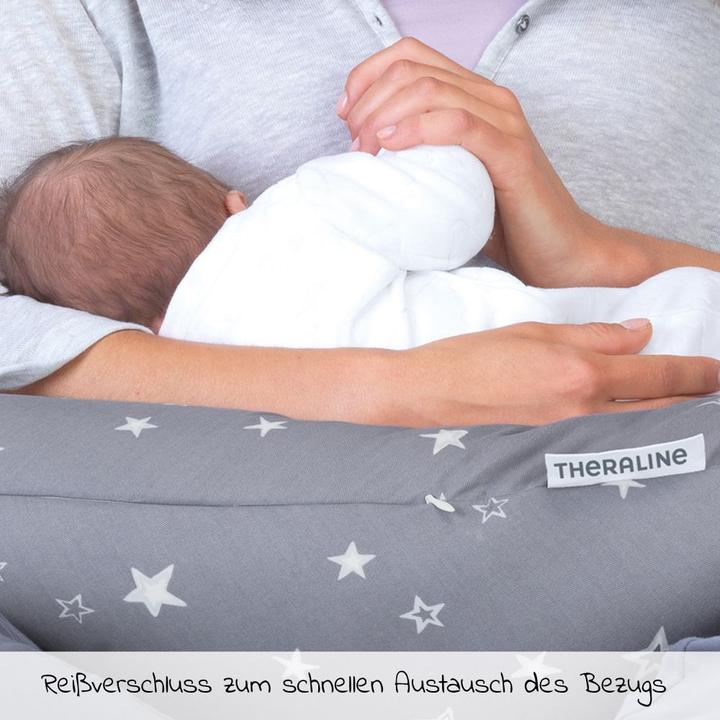 Actual product image Theraline Nursing pillow "The Original" with polyester hollow fibre filling incl. cover 190 cm (190 cm)