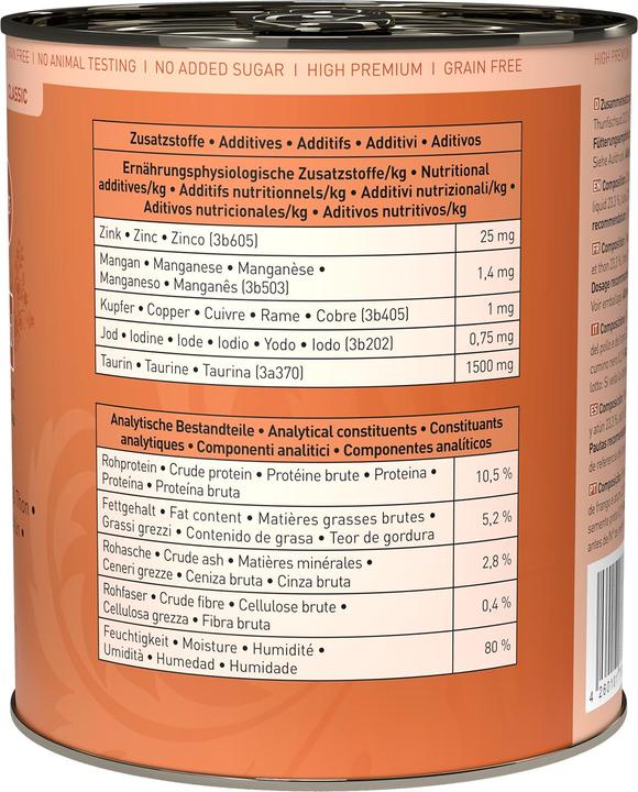 Produktbild Catz Finefood No.25 Huhn & Thunfisch (Adult, 6 Stk., 800 g)