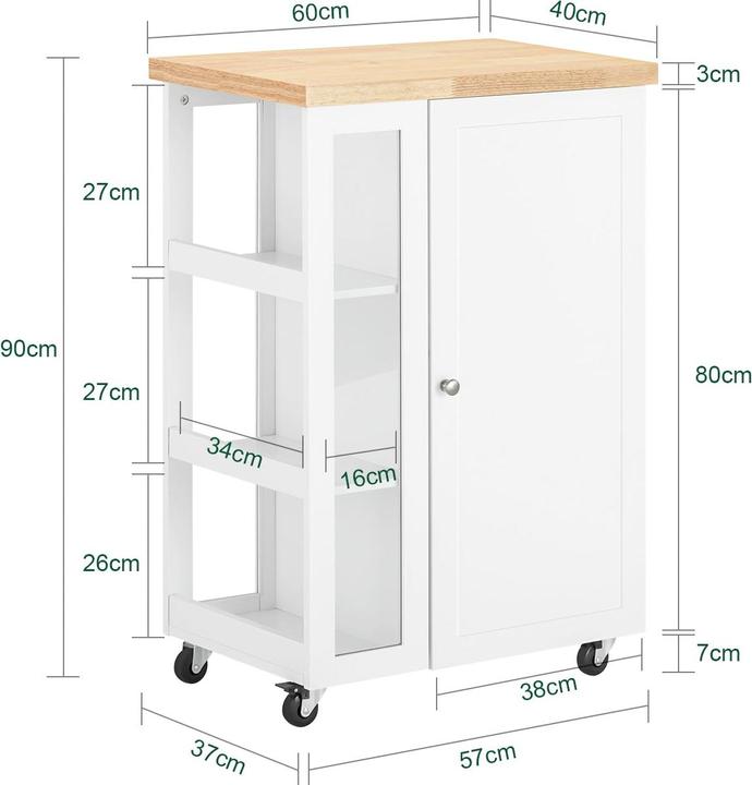 Actual product image SoBuy Kitchen trolley