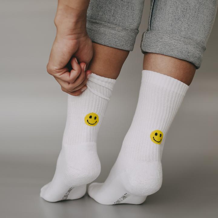 Actual product image Eulenschnitt Socken Smiley gelb S Gr.35-38 (35 - 38)