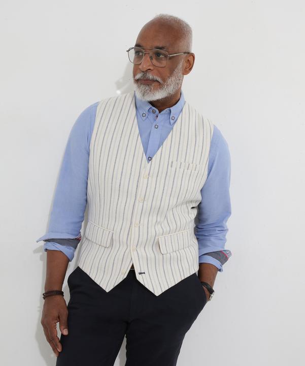 Produktbild Joe Browns Striped Linen Blend Suit Waistcoat (46)