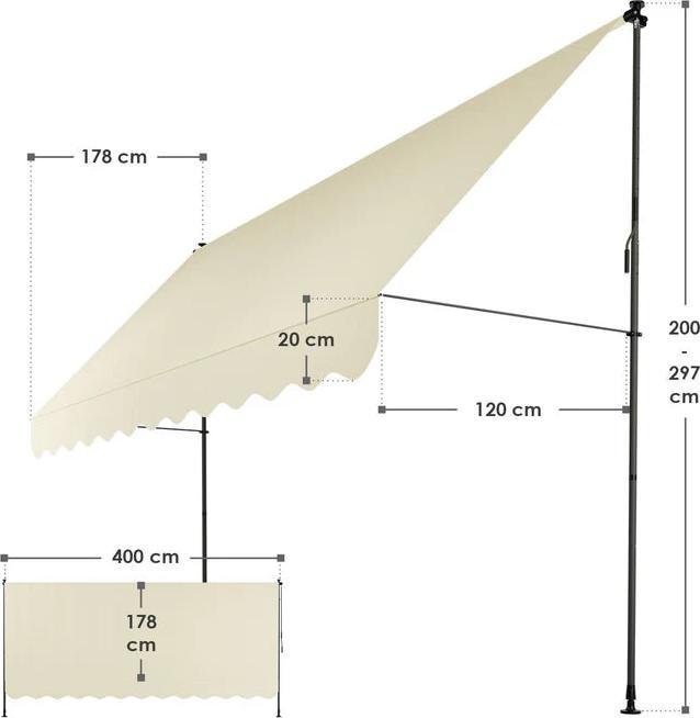 Produktbild Juskys Klemmmarkise Kapstadt (4 m)