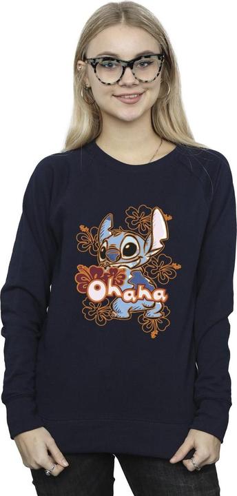 Produktbild Disney Lilo And Stitch Ohana Orange Hibiscus Sweatshirt (XL)
