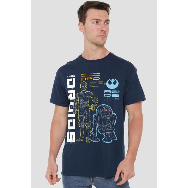 Actual product image Star Wars Mens Rebel Droids T-Shirt (3XL)