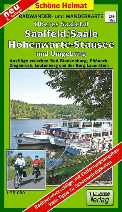 Actual product image Cycling and hiking map of the Upper Saale Valley, Saalfeld/Saale, Hohenwarte reservoir and